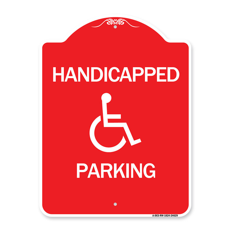 Signmission Designer Series Sign Handicapped Parking 250 Fine